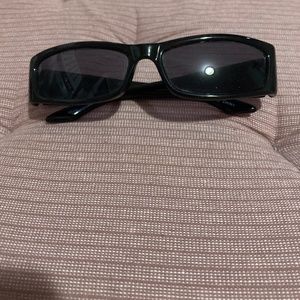 Skinny black sunglasses